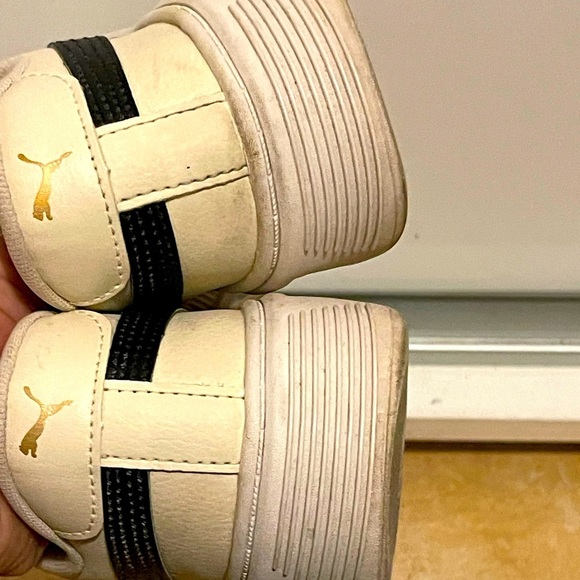 Puma Smash Platform v3 390758-08 Sneakers Women Size 7.5 US OffWhite Black Shoes - Picture 6 of 7